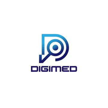 Modern simple design DIGI MED find logo design Stock Illustration
