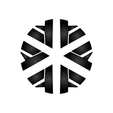 Modern simple elegant circular F logo Stock Illustration