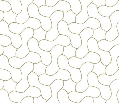 Modern simple geometric vector seamless pattern with gold line texture on white Illustrazione stock