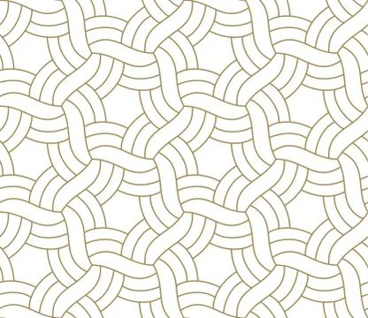 Modern simple geometric vector seamless pattern with gold line texture on white 스톡 일러스트