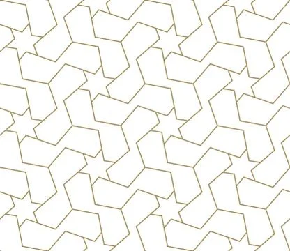 Modern simple geometric vector seamless pattern with gold line texture on white Illustrazione stock