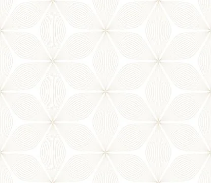 Modern simple geometric vector seamless pattern with gold flowers, line texture Illustrazione stock