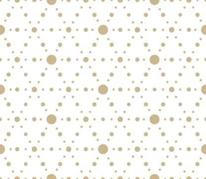 Modern simple geometric vector seamless pattern with gold flowers, line texture Illustrazione stock