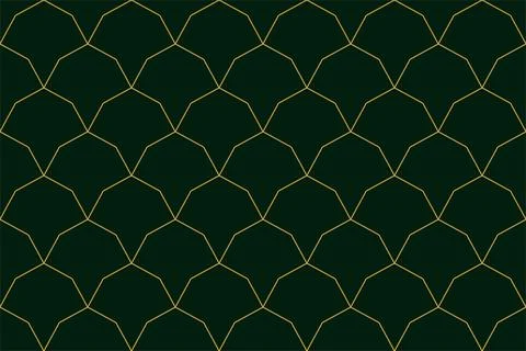 Modern simple geometric vector seamless pattern with golden line texture on.. Stockillustratie