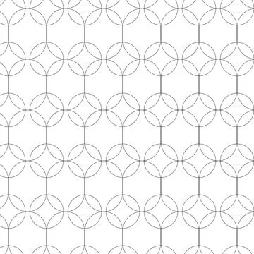 Modern simple geometric vector seamless pattern on white background. Light Stock Illustration