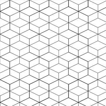 Modern simple geometric vector seamless pattern on white background. Light Stock Illustration