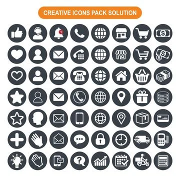 Modern Simple Icons Set Collection Business Card, Marketplace, Application, app Stock Illustration