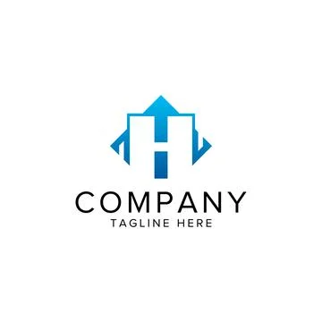 Modern Simple initial or letter H logo design vector, H logo design Stock Illustration