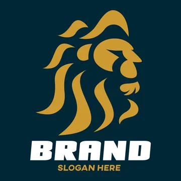 Modern simple lion logo. Vector illustration Illustrazione stock