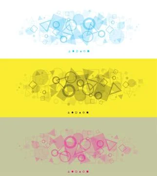 Modern simple panoramic backgrounds Stock Illustration