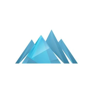 Modern Simple peak of Mountain logo vector design illustrations Stock Illustration