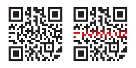 Modern Simple QR Code with Laser Beams in Vector Illustration Isolated 스톡 일러스트