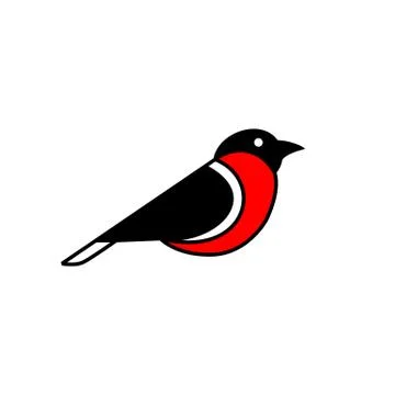 Modern simple robin bird vector icon Stock Illustration