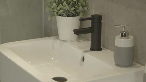 Modern sink pan Stock Footage 260354539