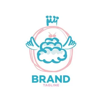 Modern sky cake logo Stock Illustration