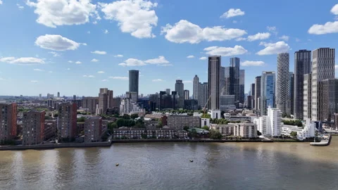 Modern Sky Over Thames Stock Footage 341317584