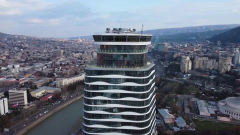 Modern Skyscraper Aerial Stock Footage 168951433