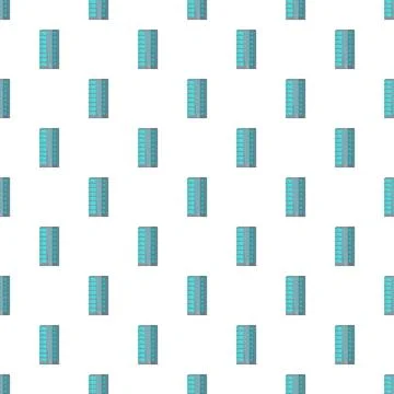 Modern skyscraper building pattern on white background Stock Illustration