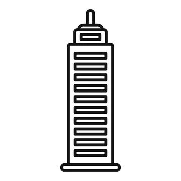 Modern skyscraper building reaching for the sky with bold architectural desig Ilustración de archivo