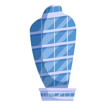 Modern skyscraper building soaring high into the city skyline Stock Illustration