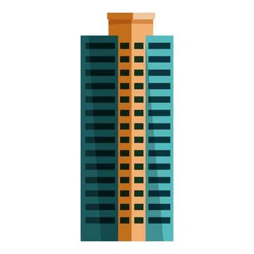 Modern skyscraper building towering over city skyline Ilustración de archivo