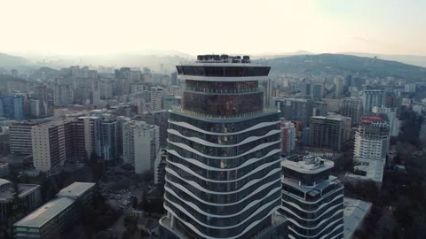 Modern skyscraper in the city Stock Footage 237871328