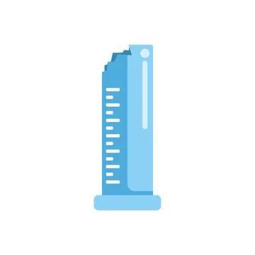 Modern skyscraper with damaged facade from earthquake suffering destruction Ilustración de archivo