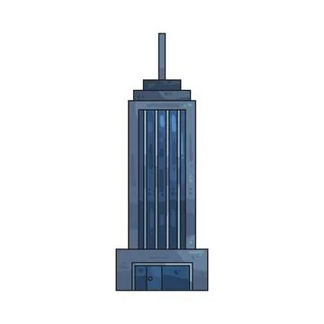 Modern skyscraper illustration Stock Illustration