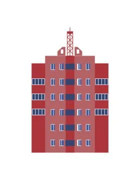 Modern skyscraper isolated vector icon Stock Illustration