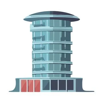 Modern skyscraper silhouette, vector icon design isolated Stock Illustration