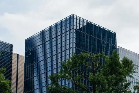 Modern Skyscraper in Tokyo Stock Photos