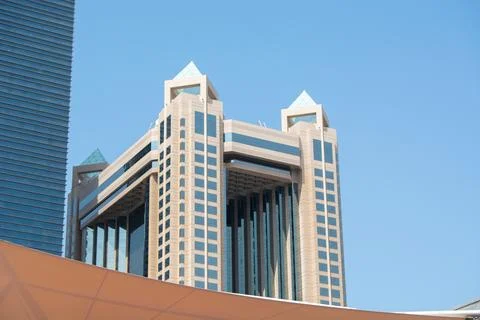 Modern Skyscraper with Unique Design Stock Photos