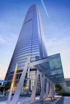 Modern Skyscraper viewed from below. Stock Illustration