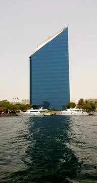 Modern Skyscraper by the Waterfront Stock Photos