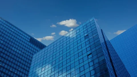 Modern Skyscrapers and Clouds. Time Lapse UHD Stock Footage 106486685