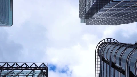 Modern Skyscrapers Time Lapse Stock Footage 95068039