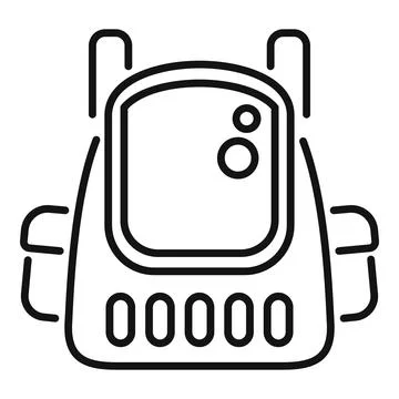 Modern smart backpack with tracking technology enhancing travel experience Stock Illustration