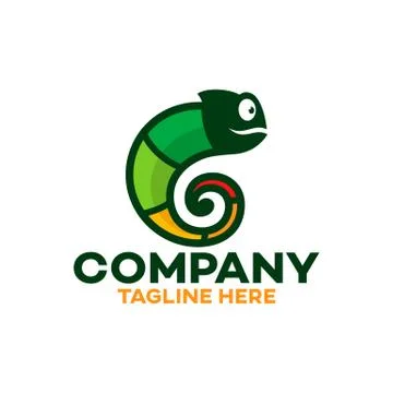 Modern smart chameleon logo. Vector illustration. Stock Illustration