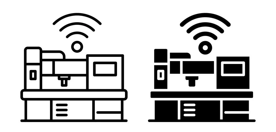 Modern Smart Coffee Machine with Wireless Connectivity for a Sleek Kitchen Stock Illustration