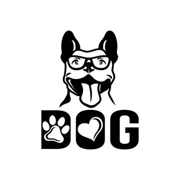 Modern smart dog logo. Vector illustration Stock Illustration
