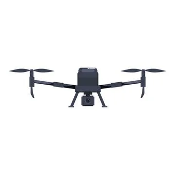 Modern smart drone hovering, futuristic technology taking flight Stock Illustration
