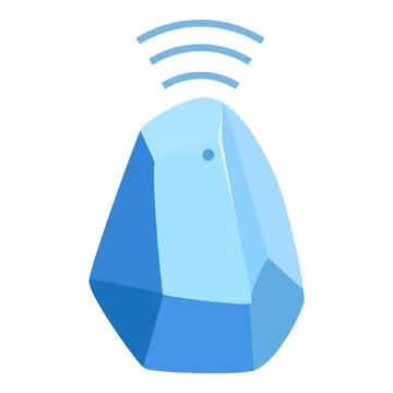 Modern smart home device emitting wireless signal Stock Illustration