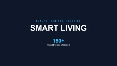 Modern Smart Living Concept: Future Home Technology Presentation Intro Video Stock Footage 337502704