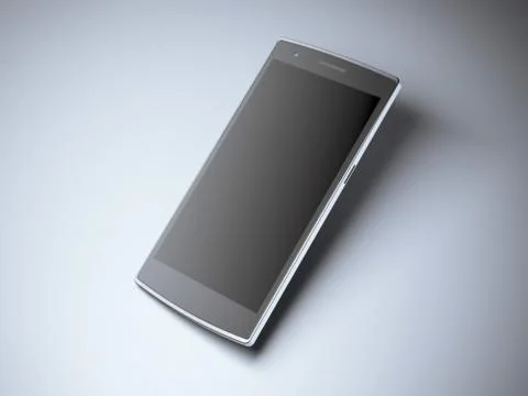 Modern smart phone with blank screen 库存插图