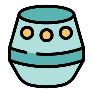 Modern smart speaker with voice assistant listening for commands Stock Illustration