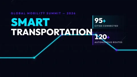 Modern smart transportation and global mobility solutions concept presentat.. Stock Footage 337577887
