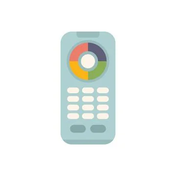 Modern smart tv remote control showing navigation buttons Stock Illustration
