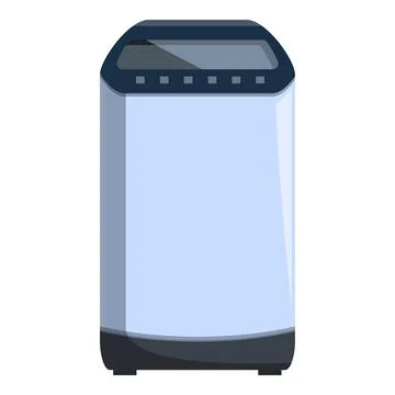 Modern smart washing machine with digital display for laundry care Illustrazione stock