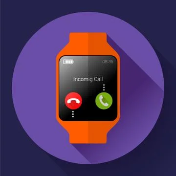 Modern smart watch icon. Flat design style Stock Illustration