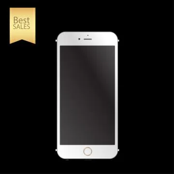 The modern smartphone on a black Stock Illustration